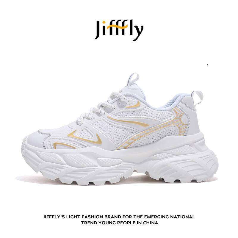 Jifffly Dad for Women 2025 Summer New Thick-Soled Height-Increasing Sneakers Versatile Breathable Casual Shoes