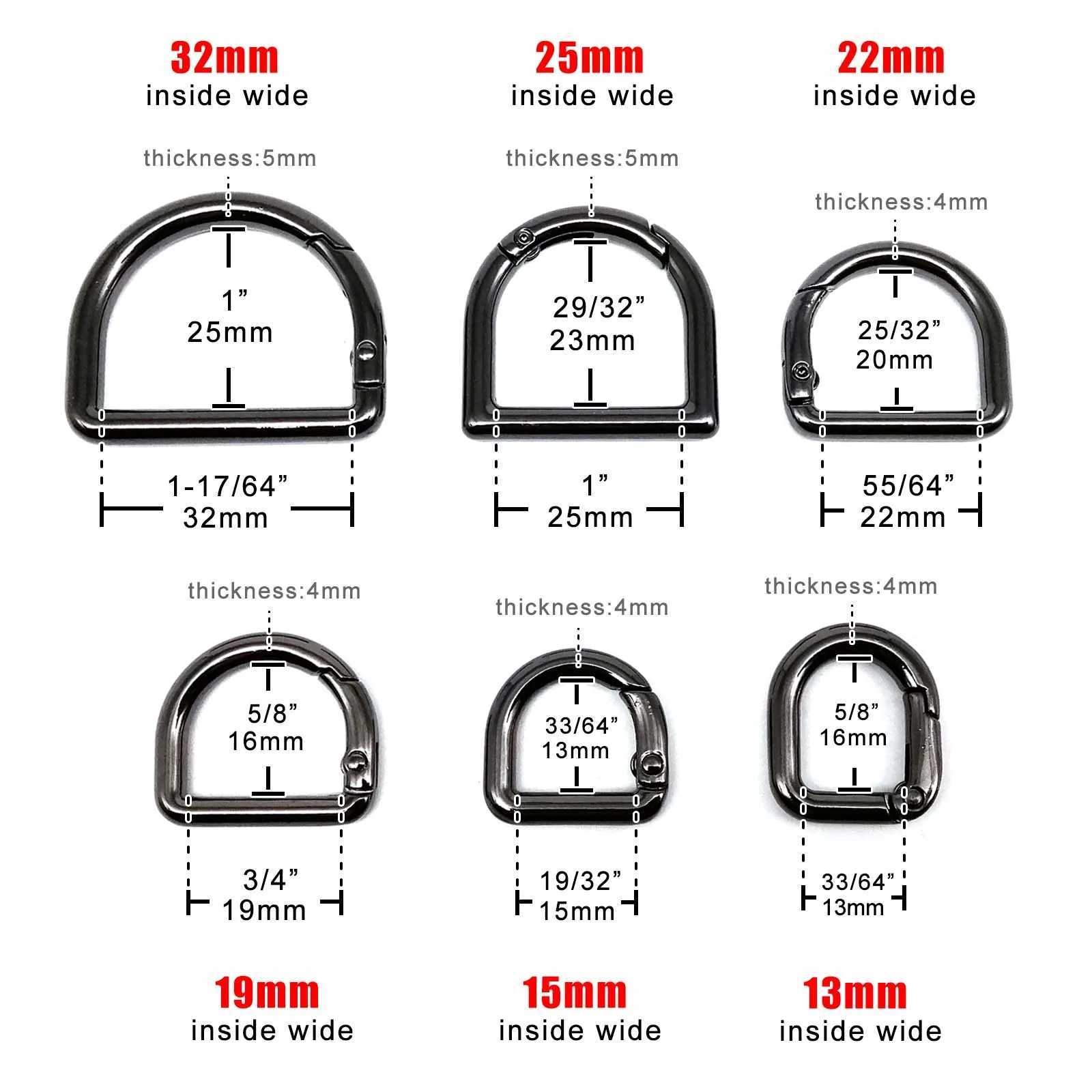 d Shape Type Spring Ring Openable Leather Bag Handbag Strap Buckle Connect Keyring Pendant Dog Chain Snap Clasp Clip Carabiner 250715