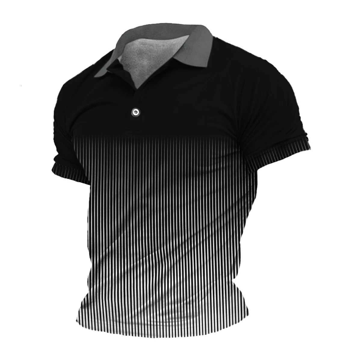 Men Clothes Summer Fashion Stripe Polo Shirt Men Casual Tops Polo Shirt. XJ250725