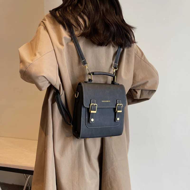 2023 Luxury Designer Handbags Vintage Pure Color Backpacks Fem Shoulder Crossbody Bags Mochila Y250724