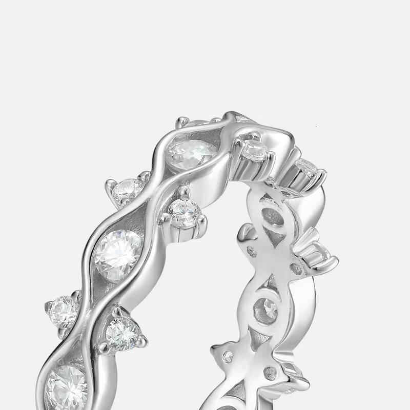 VVS1 Gra Diamond Moissanite Engagement Ring Simple Vintage Flower Shape 925 Sterling Silver Wedding Womans Vintage Temperament