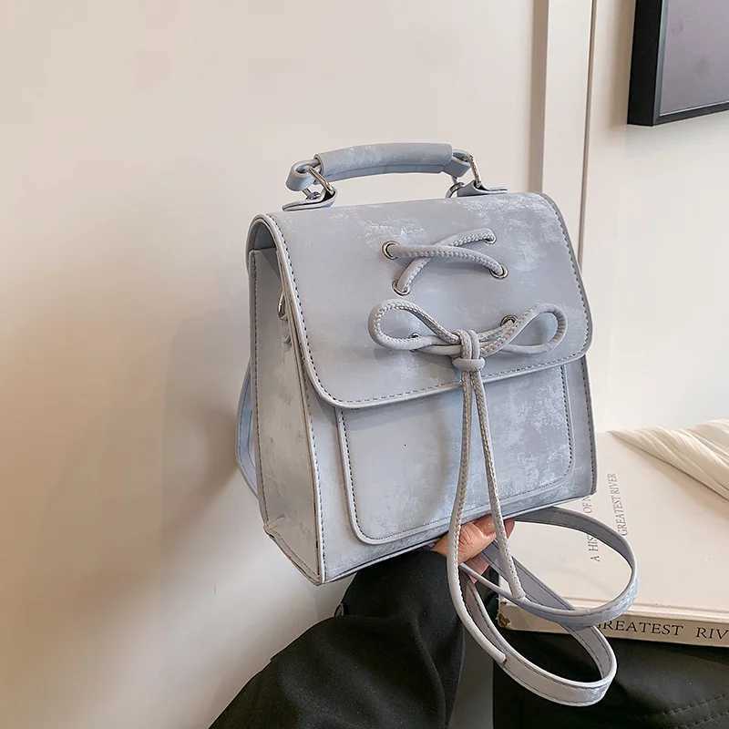 New Ballet Style Wens Backpack Girls College Backpack Fi Wens Item Storage Handbag Bow Decorati PU Material Y250724