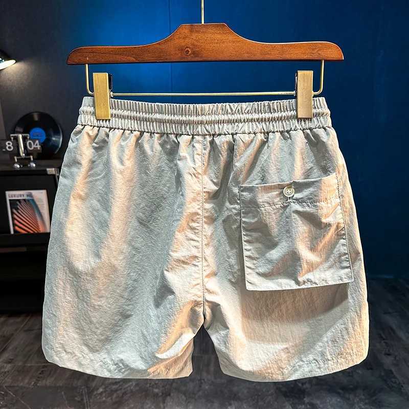 2025 Summer New Mens Shorts Casual Versatile Trendy Slimming Breathable Simple Solid Color Beach Pants W250724