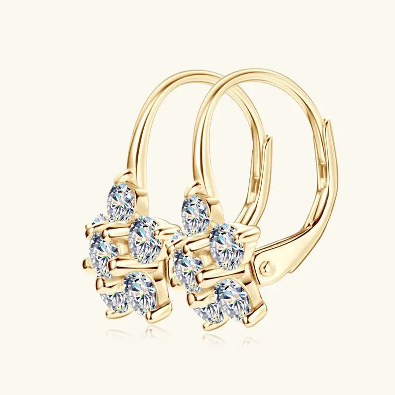 Star Earrings 925 Sterling Silver Hoop Earring Engagement Party Gift Fine Jewelry 250715