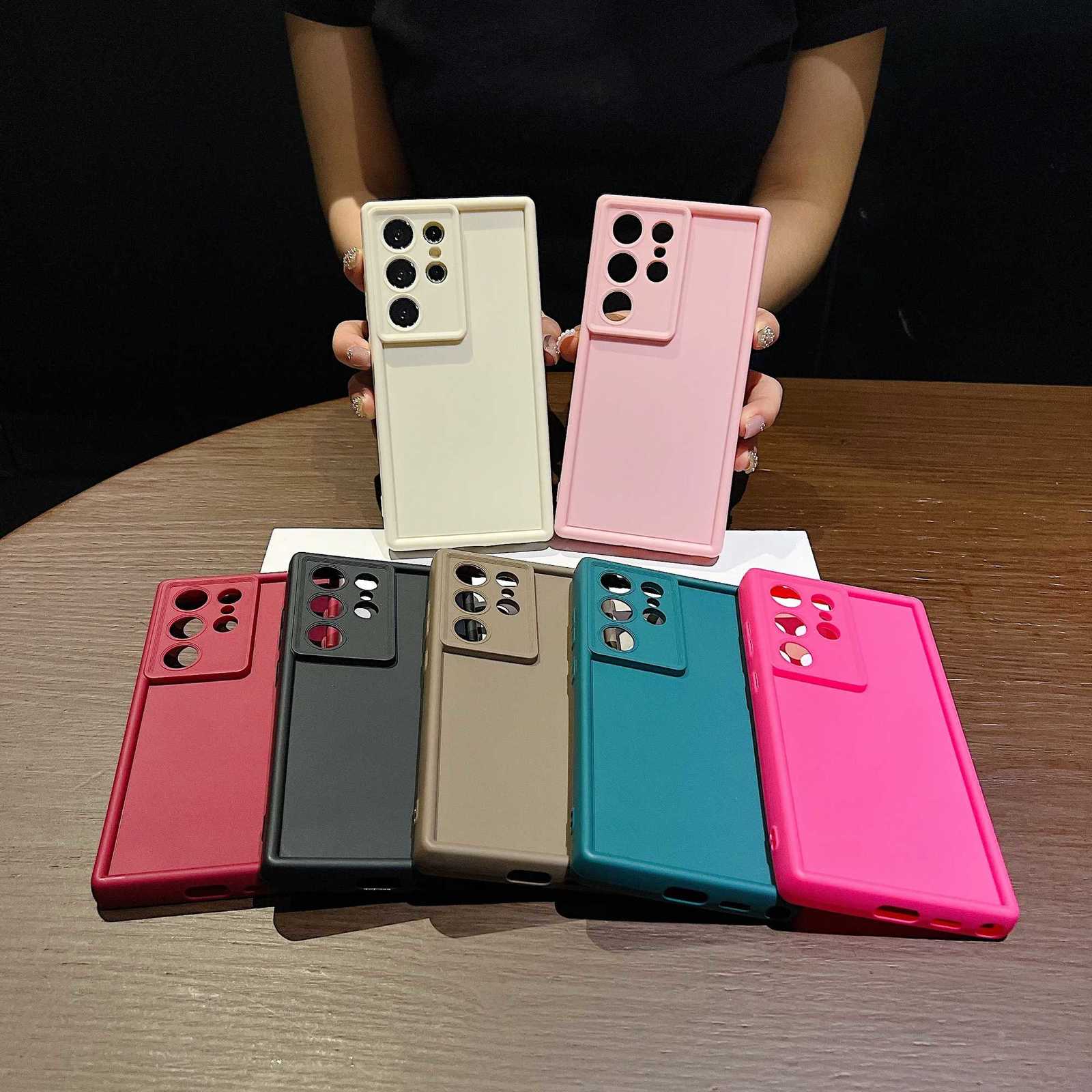Soft TPU Case For Galaxy A56 A55 A54 A53 A35 A15 A16 A25 5G S24 S22 S25 Ultra S23 FE Candy Color Silicone Phone Cover R250724