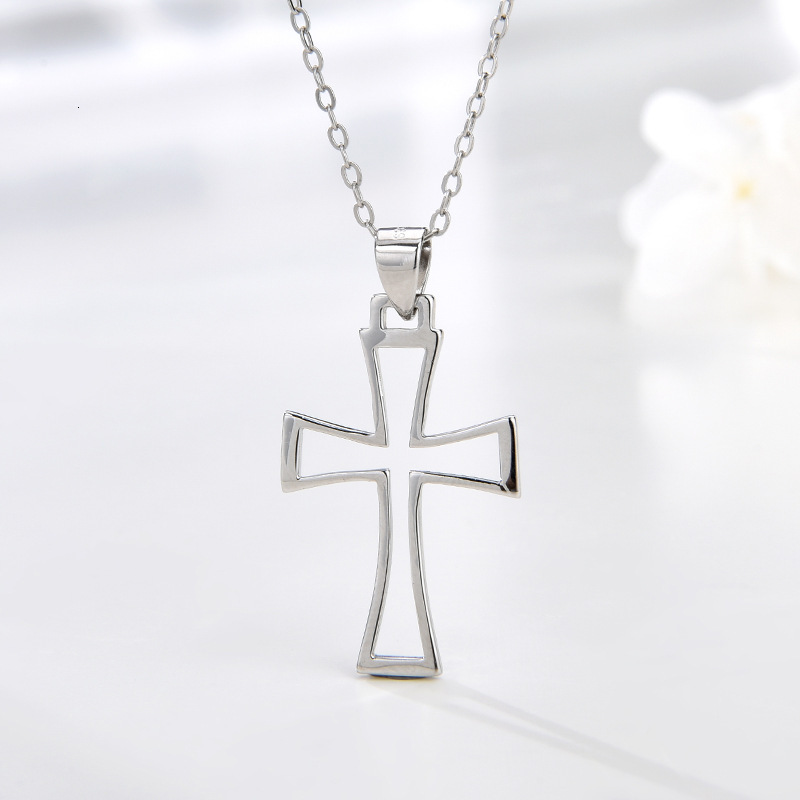 Jewelry Sterling Sier Cross Necklace for Women Fashion Niche High-end Pendant Collarbone Chain Jewelry for Women