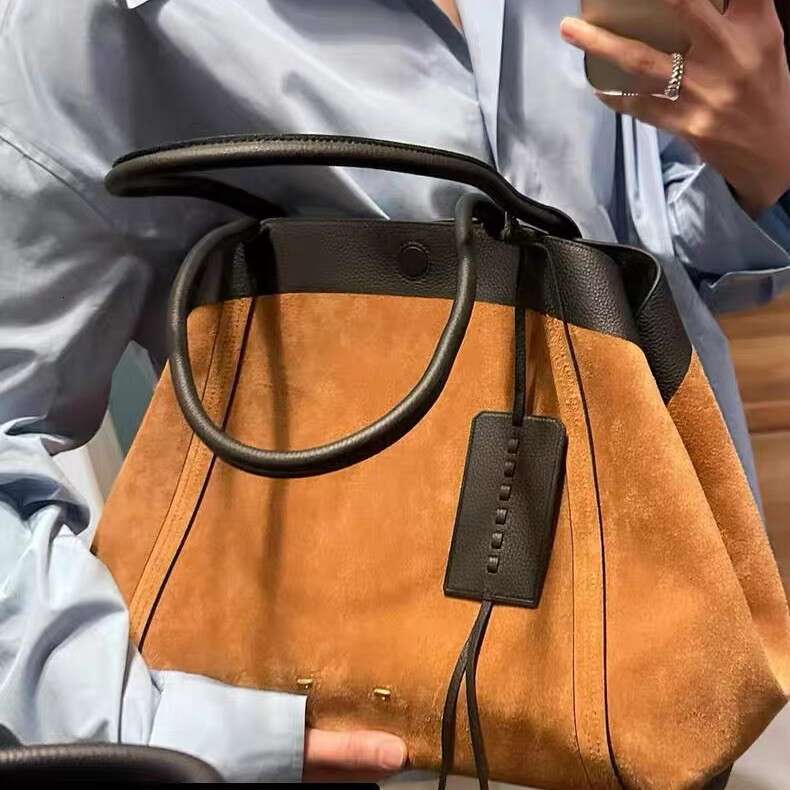 Designer Bag Tote Bag Designer Shoulder 2025 New Trendy Fashion Versatile Color-Block Stitching Double-Sided Tote Design Niche Handbag Shoulder Bag