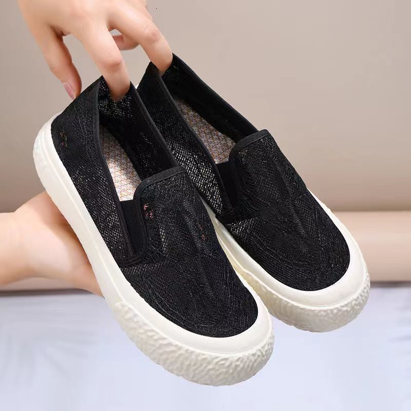 Spring and Summer Fisherman Soft Sole Non-Slip Women's Student Breathable Casual Versatile Canvas Shoes Sneakers Slip-On ddmythur