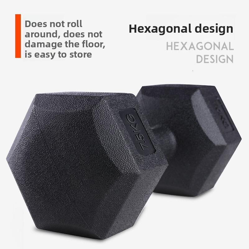 Hexagonal Handbells Multifunctional Anti Roll Design for Effective Strength Training