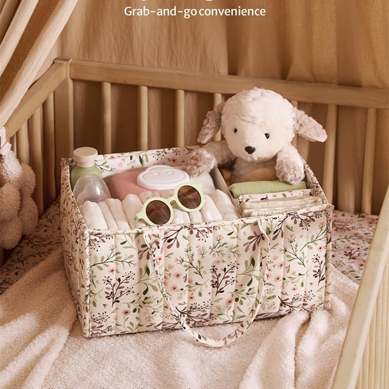 Baby Diaper Organizer Bag Folding Portable Storage Bins High Capacity for Items 250724