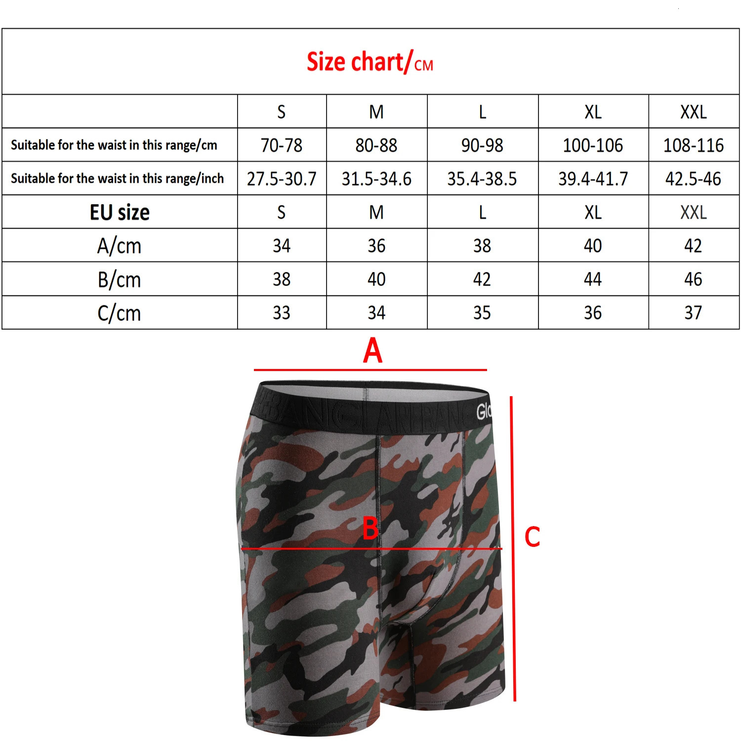5pcs Set MidLong Camo Cotton Boxer Shorts for Men Underwear Male Underpants Briefs Boxershorts Slips Panties Breathable 250725