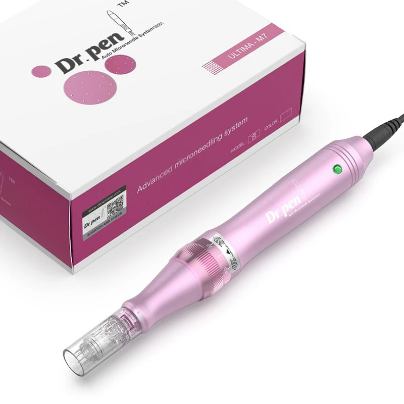 DrPen M7 Original Rechargeable Derma Pen for Skin Micro Needling Treatment - Includes Two 12Pins Replacement Cartridges Needles