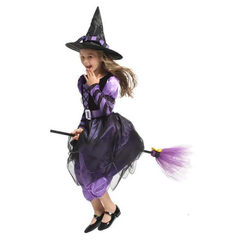 Halloween Par Costumes Witch Dress for Girls Kids Carnival Vampirina Dress Up Cosplay Vampire Pumpkin Clothing Z250725