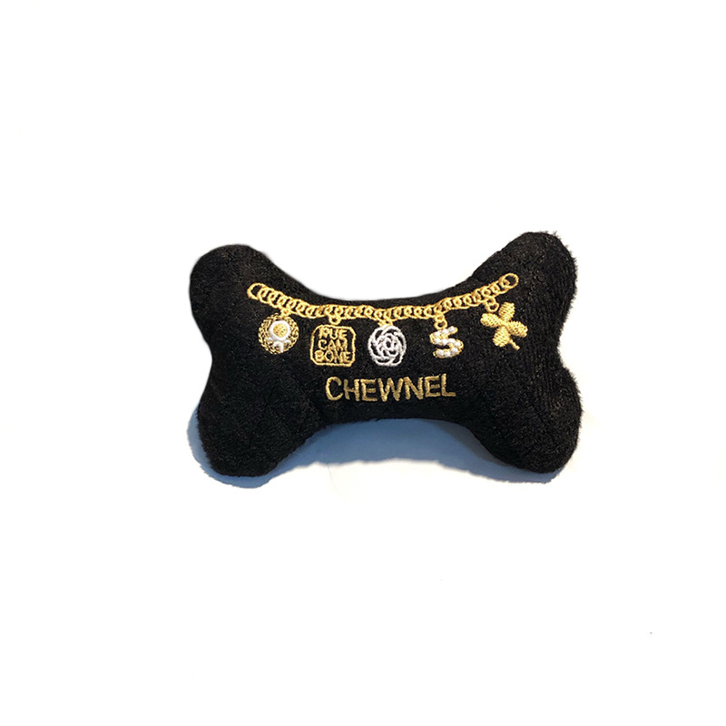 Luxury Pets Dogs Chew Toy: Squeaky Black & White Handbag Perfume Bottle Collection