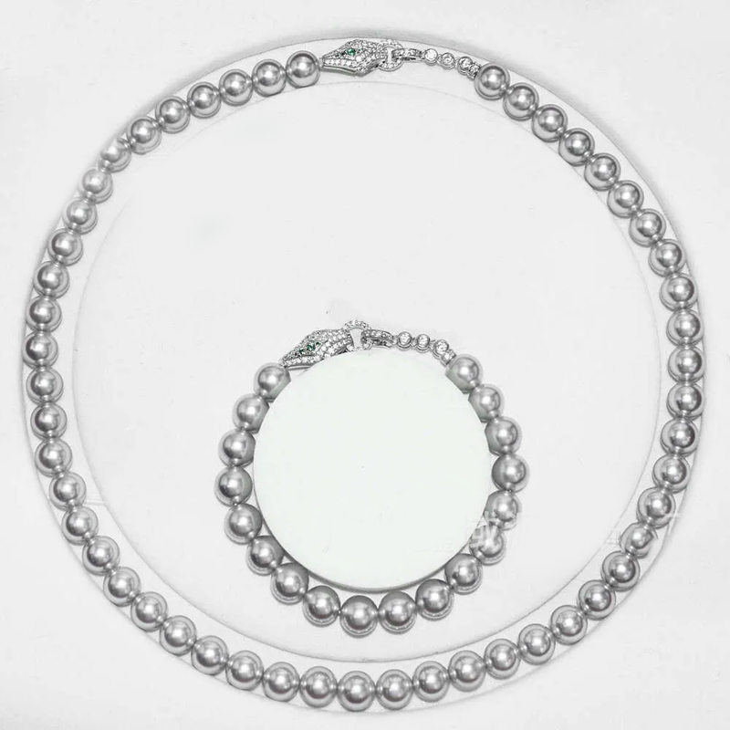 High-end S Pure Sier Spirit Year of Dragon Snake Farewell to Old and Welcome the New Mother-of-Pearl Necklace for Women