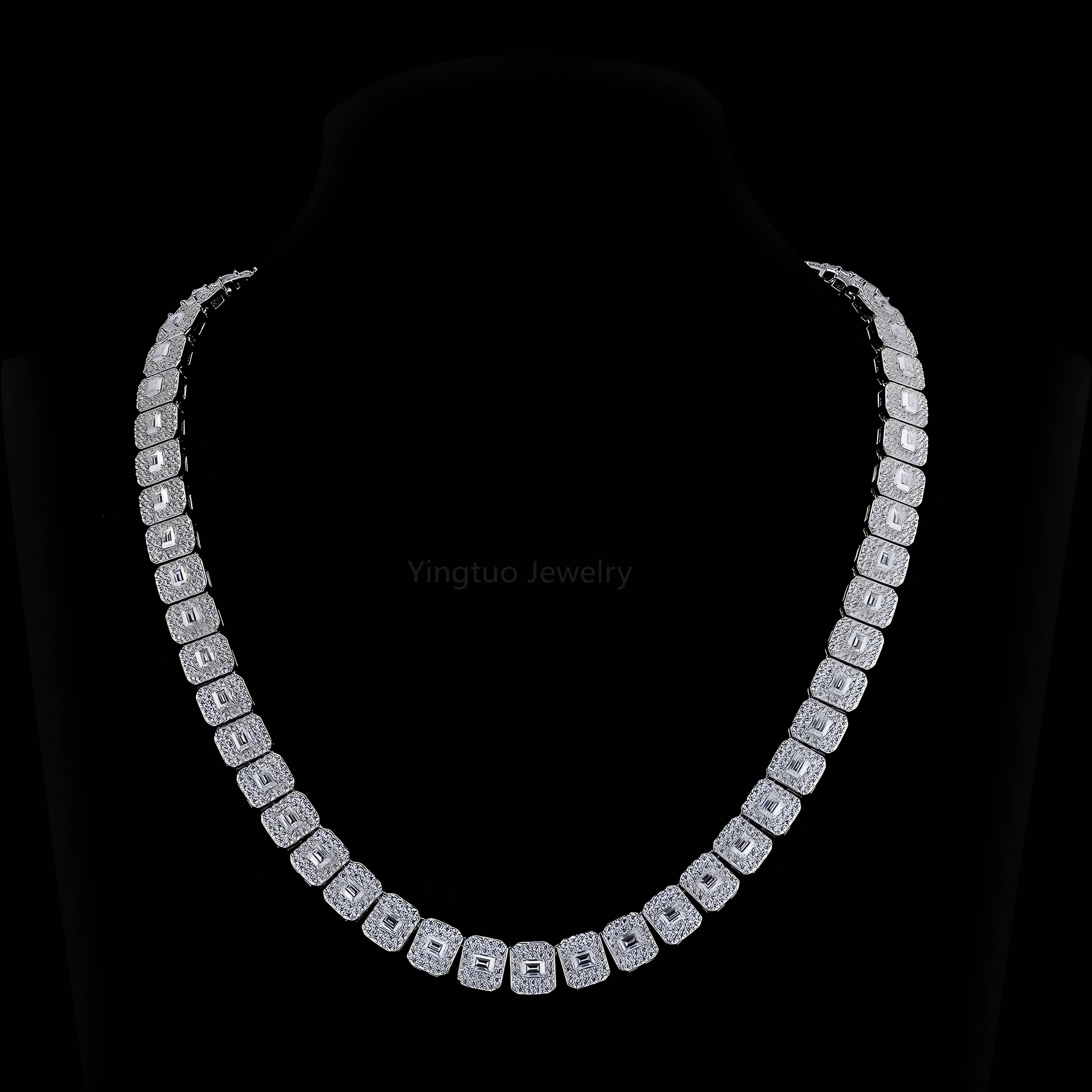 Luxury Men Women Hip Hop Iced Out Fine Jewelry S925 Silver Vvs Moissanite Tennis Chain Necklace Bracelet