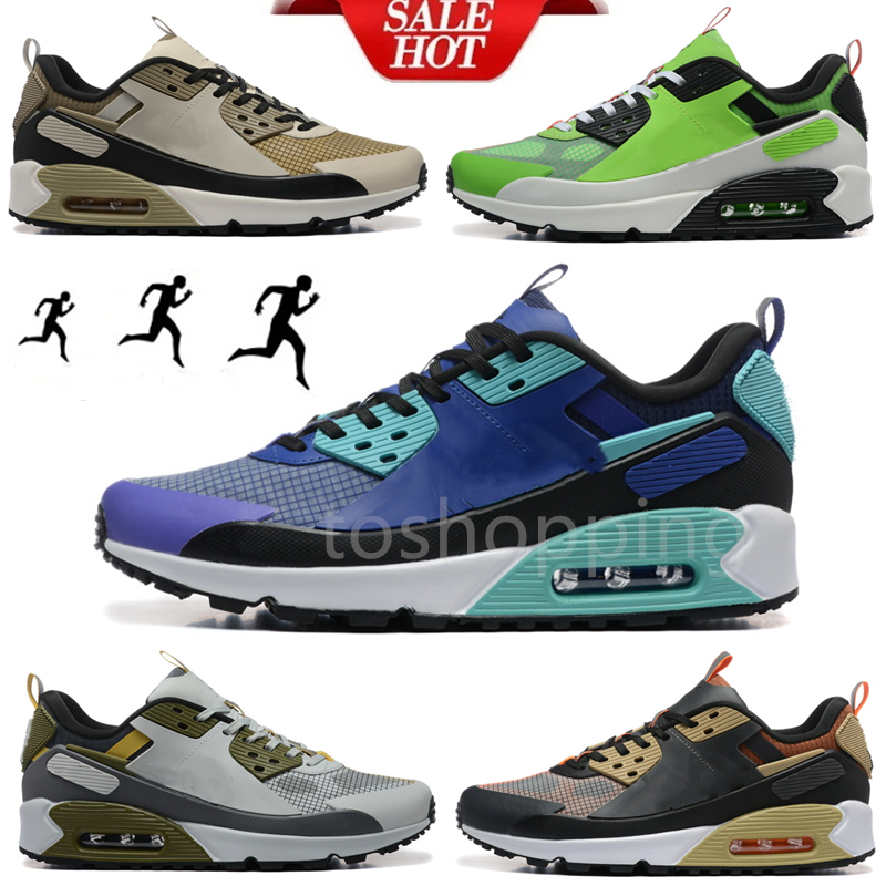 Designer Unisex Casual Running Sneakers 90 Drift Action Green Light Orewood Brown Men 90S Cushion Athletics Shoes Women Runners for Couple Chaussure Free Shipping