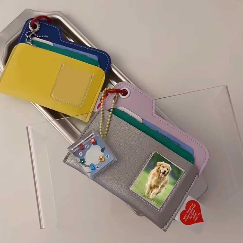 Ultra-thin PU Portable Storage Travel Passport Protector Card Bag Card Holder Passport Holder Wallet Color Contrast Card Bag Z250725