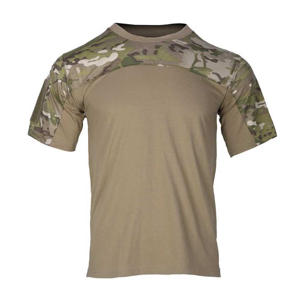 2025 Mens Camouflage Shirt T-shirt Tactical Combat Shirt Hunting Suit Top Sportswear Outdoor Breathable Camouflage T-shirt Y250724