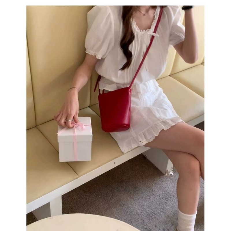 Bucket Bag Women's Simple Mini Bag Retro Versatile Shoulder Bag