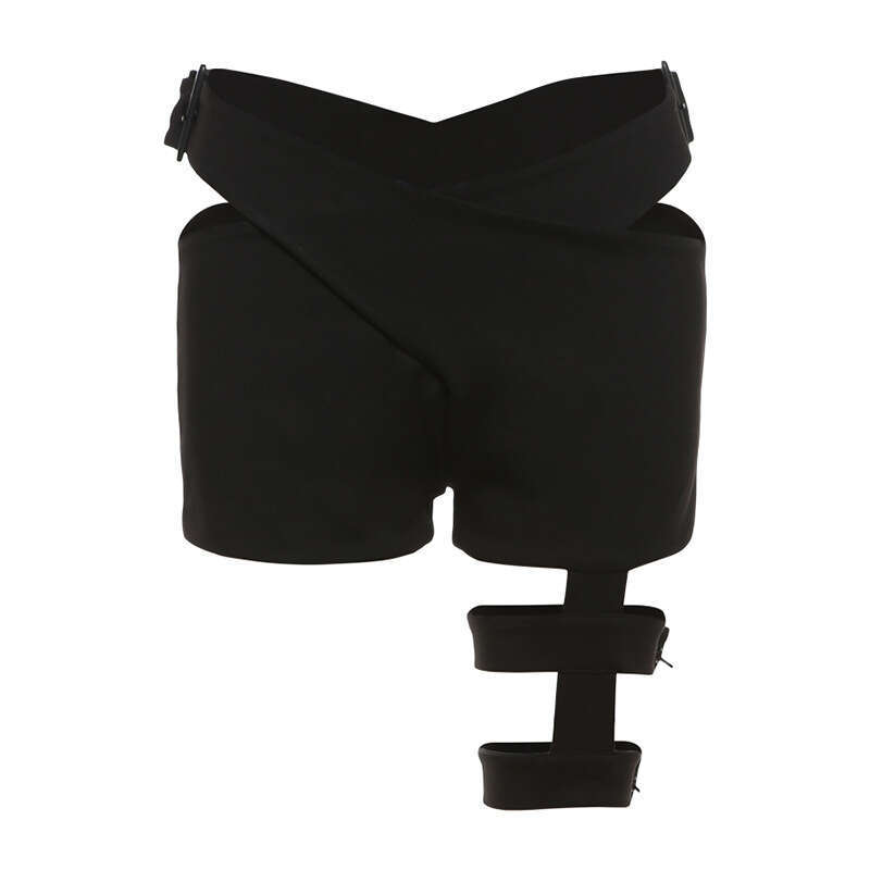 2024 Summer New Women's Solid Color Slim Street Fashion High Waist Casual Straight Shorts acd