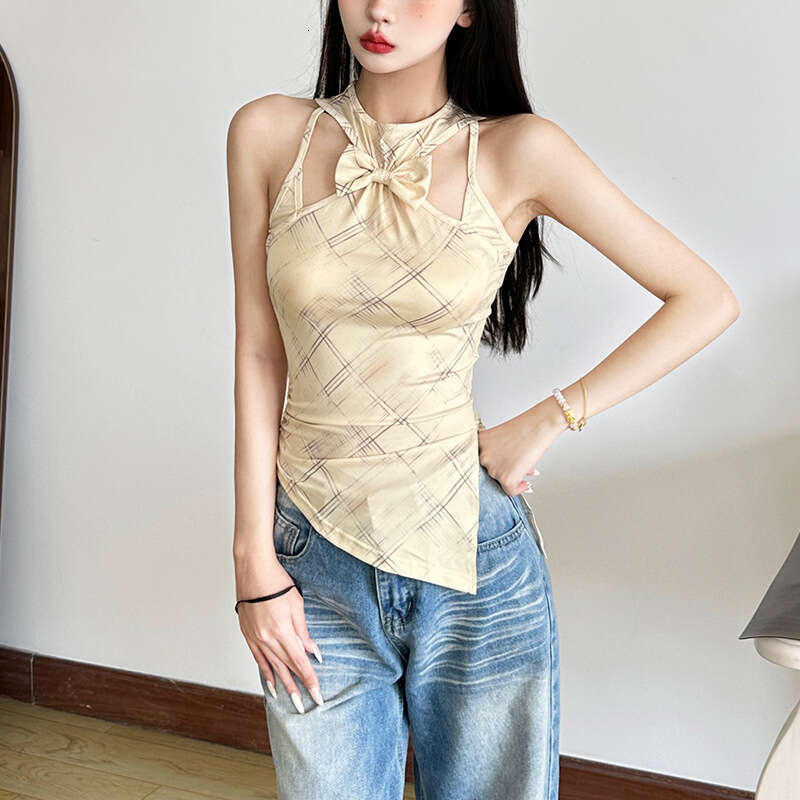 Women's Clothing 2025 Summer New Street Fashion Sexy Solid Color Sleeveless Slim Vest for Women 3ed