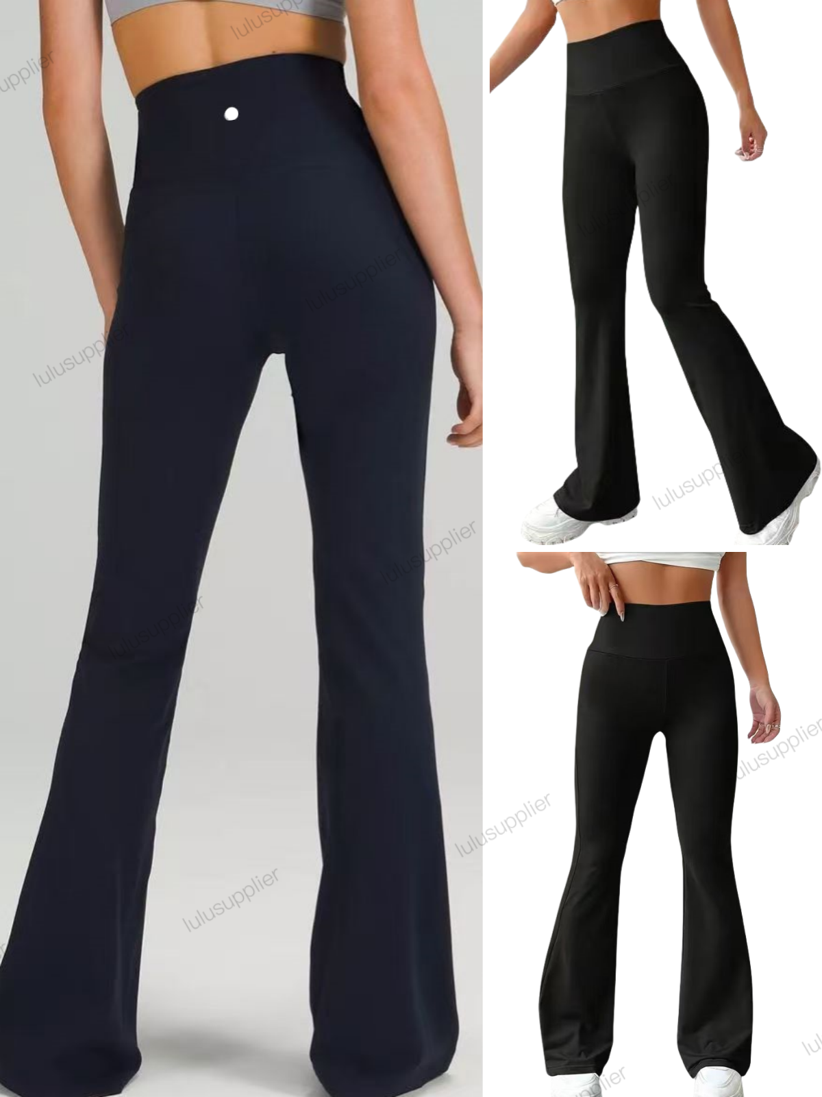 2025 5A Workout trendy designer yoga jacket high end simple gym women clothing Comfortable pure color athletic luluity lemonize Bell-bottoms leggings