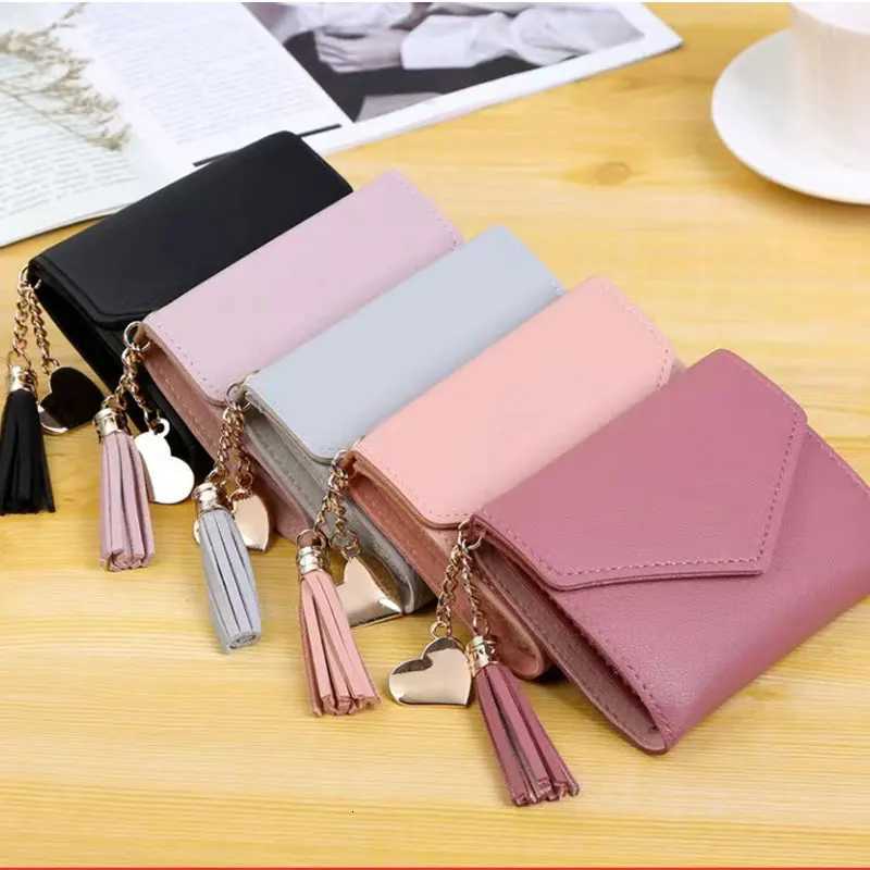 Mini Tassel Wallet Women Fashion Purse Female Short Mini Wallets Korean Students Lovely Purse Female Small Wallet for Women Z250725