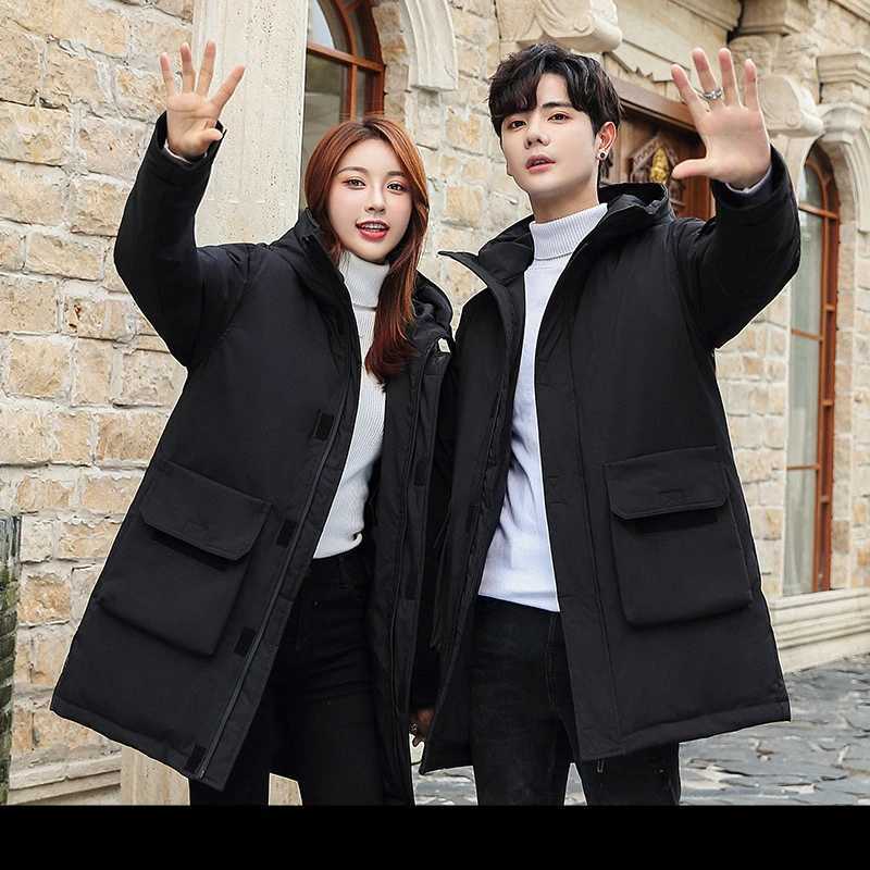 -303 Down Jacket Men Long Winter Jacket Warm Hooded White Down Coats Male Streetwear Overcoats Women Down Parka X250725