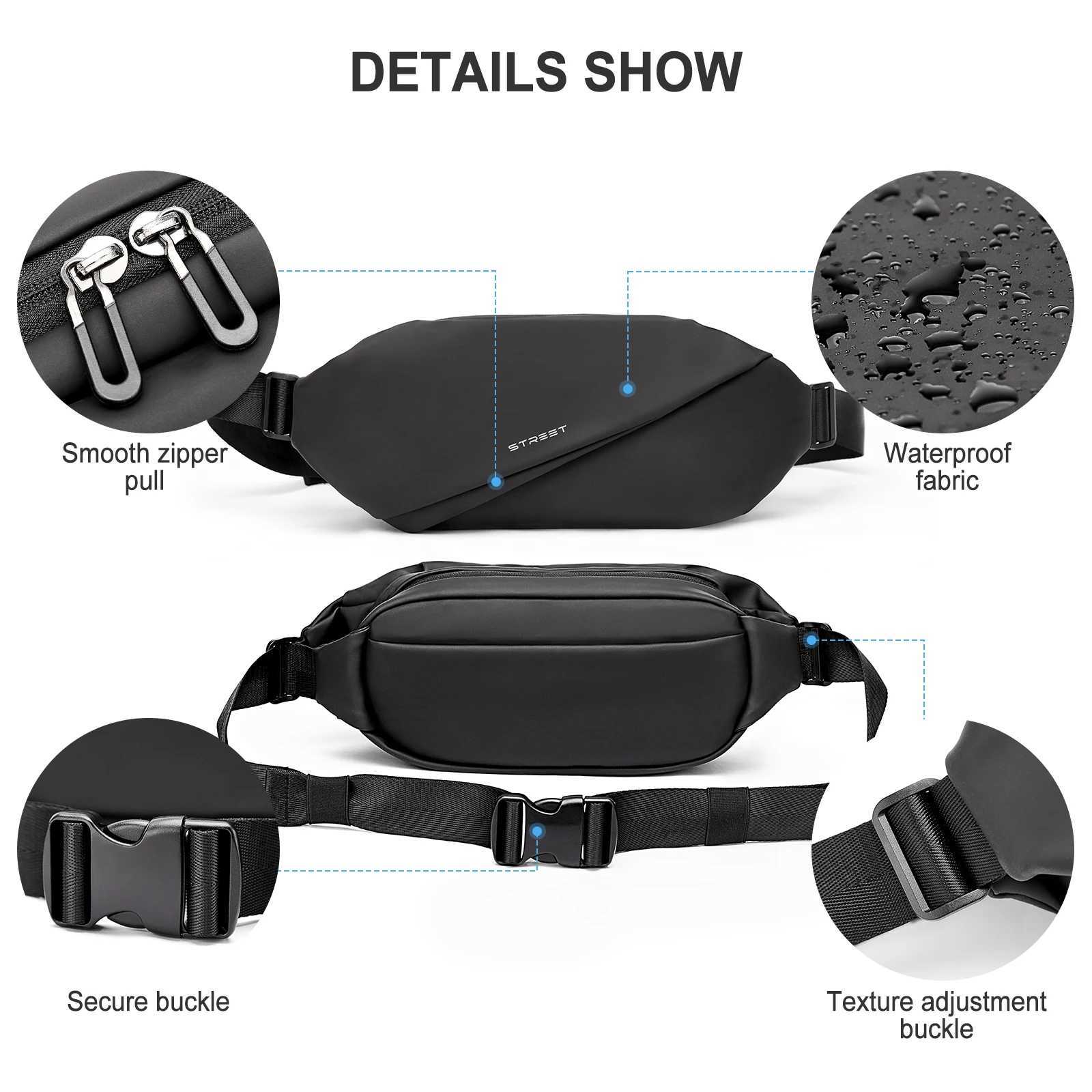 Small Crossbody Bag for Men with Adjustable Strap Waterproof Backpack Purse Shoulder Bag for Outdoors Hiking Traveling Cling Bag Y250724