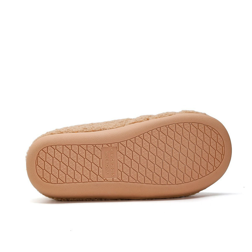 New Autumn Winter Slippers Couple Indoor Home Use with Heel Cover, Fleece Lined, Warm Elastic Strap Maternity Cotton Shoes