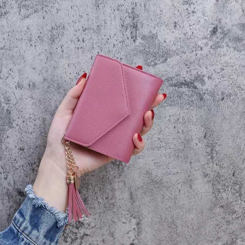 Mini Tassel Wallet Women Fashion Purse Female Short Mini Wallets Korean Students Lovely Purse Female Small Wallet for Women Z250725