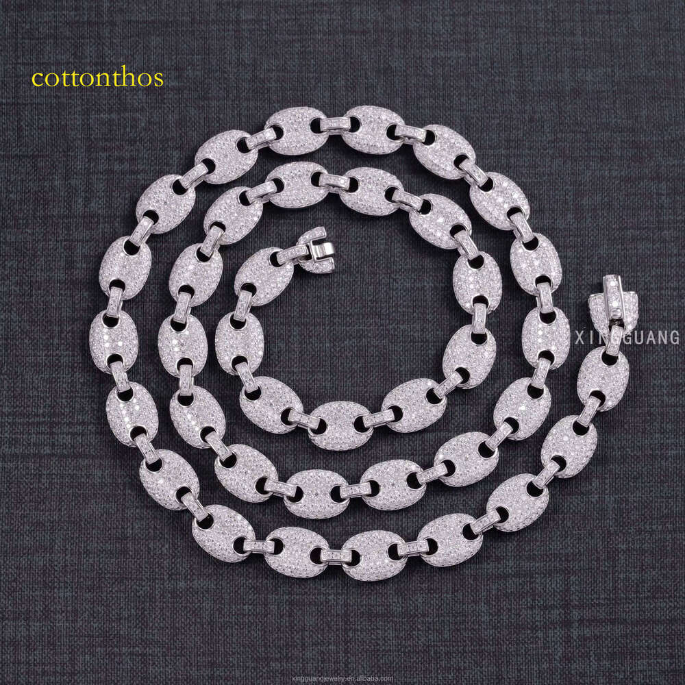 New Arrival Link Fine Jewelry 6mm 8mm Sterling Sier Hip Hop Necklace VVS Moissanite Cuban Chain
