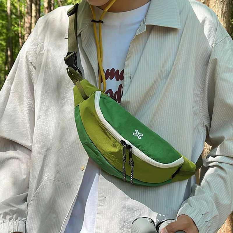Casual Waterproof Ch Bags Large Capacity Crossbody Bags Korean Style Waist Bag Fanny Pack for Mens Travel Bag Banana Y250724