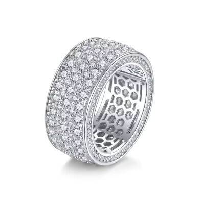 Moissanite Ring for Men 925 Silver Fashion Ring Hot Sale Hip-Hop Trend Factory Luxury Jewelry Hip Hop Fashion Rings