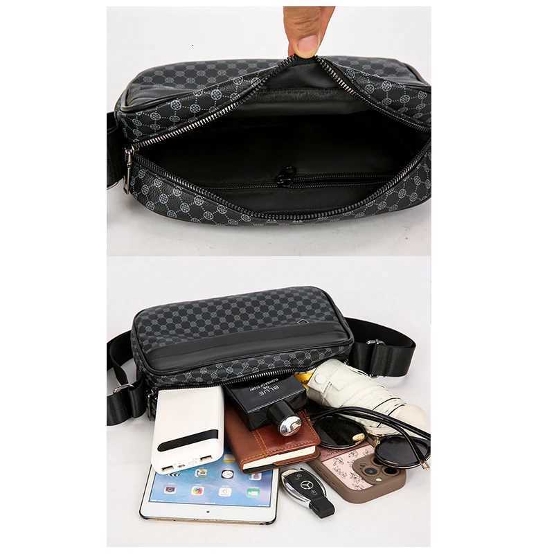 2023 Casual Lightweight Business Shoulder Bags for Men PU Leather Messenger Bag Comfortable Wide Strap Crossbody Bags Designer M Y250724