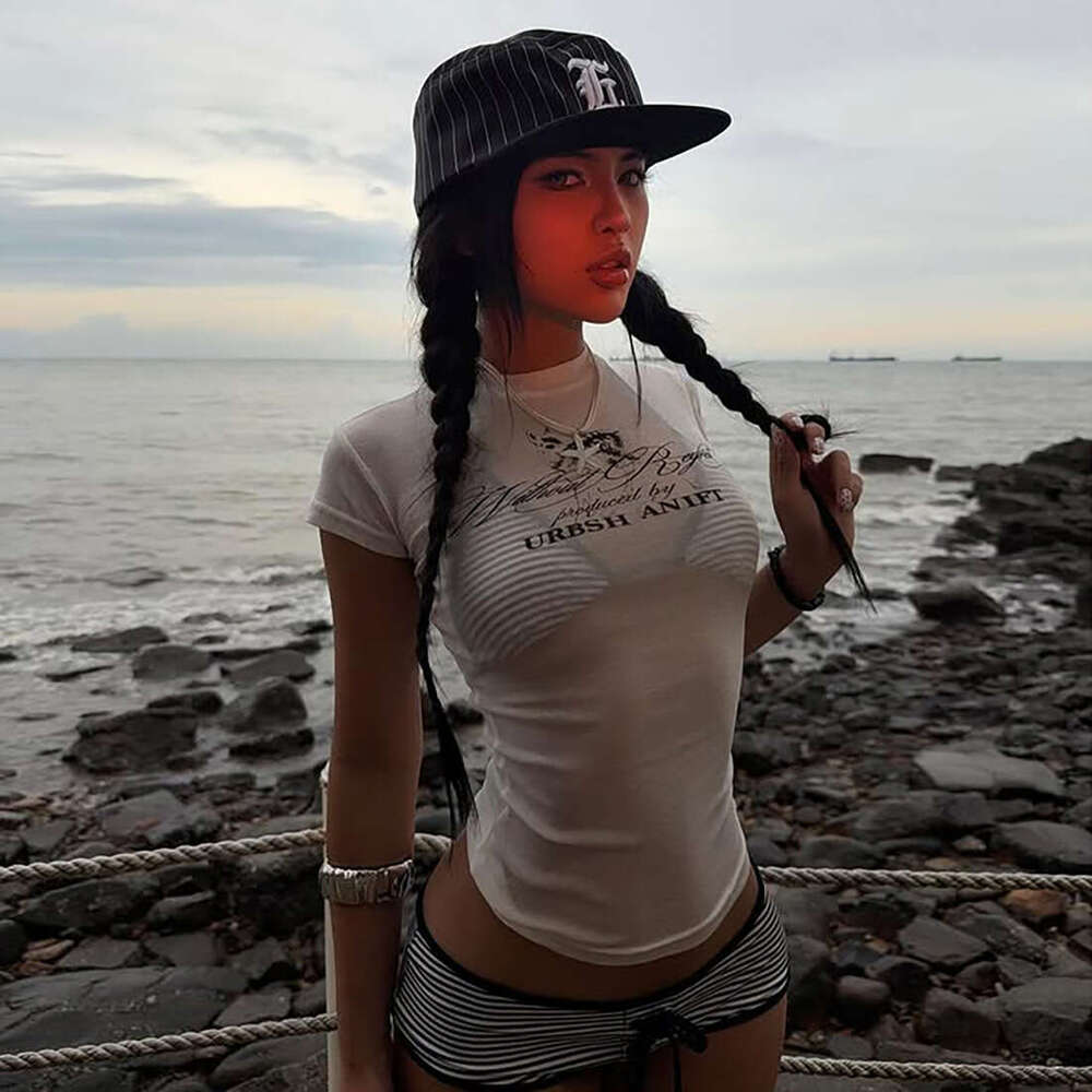 2025 Summer New Sexy Hot Girl Pure Desire Slim Fit Elegant Versatile Trendy Top Women's Clothing 91f