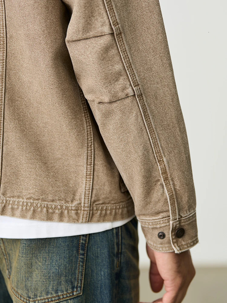 2025 Spring Short Length Oversize 12oz Fabric Vintage Jackets Men Fashion Cargo Outdoor Plus Size 250717
