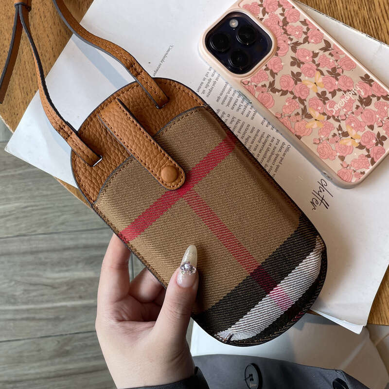 Genuine Leather for Women New Trendy Fashion Canvas Crossbody Lightweight Cowhide Small Phone Bag