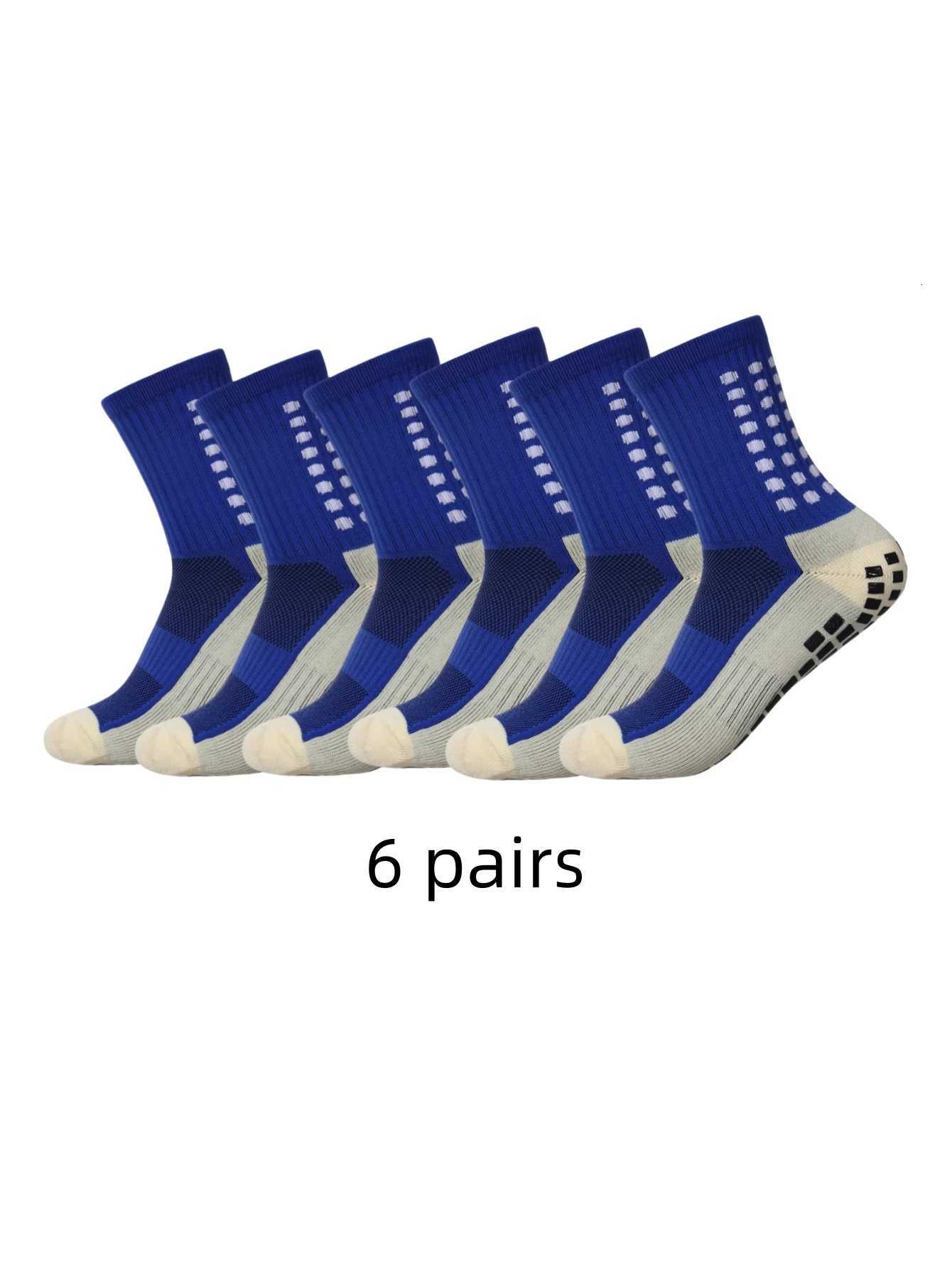 6 pairs of anti-skid classic sports socks with adhesive points socks. X250725