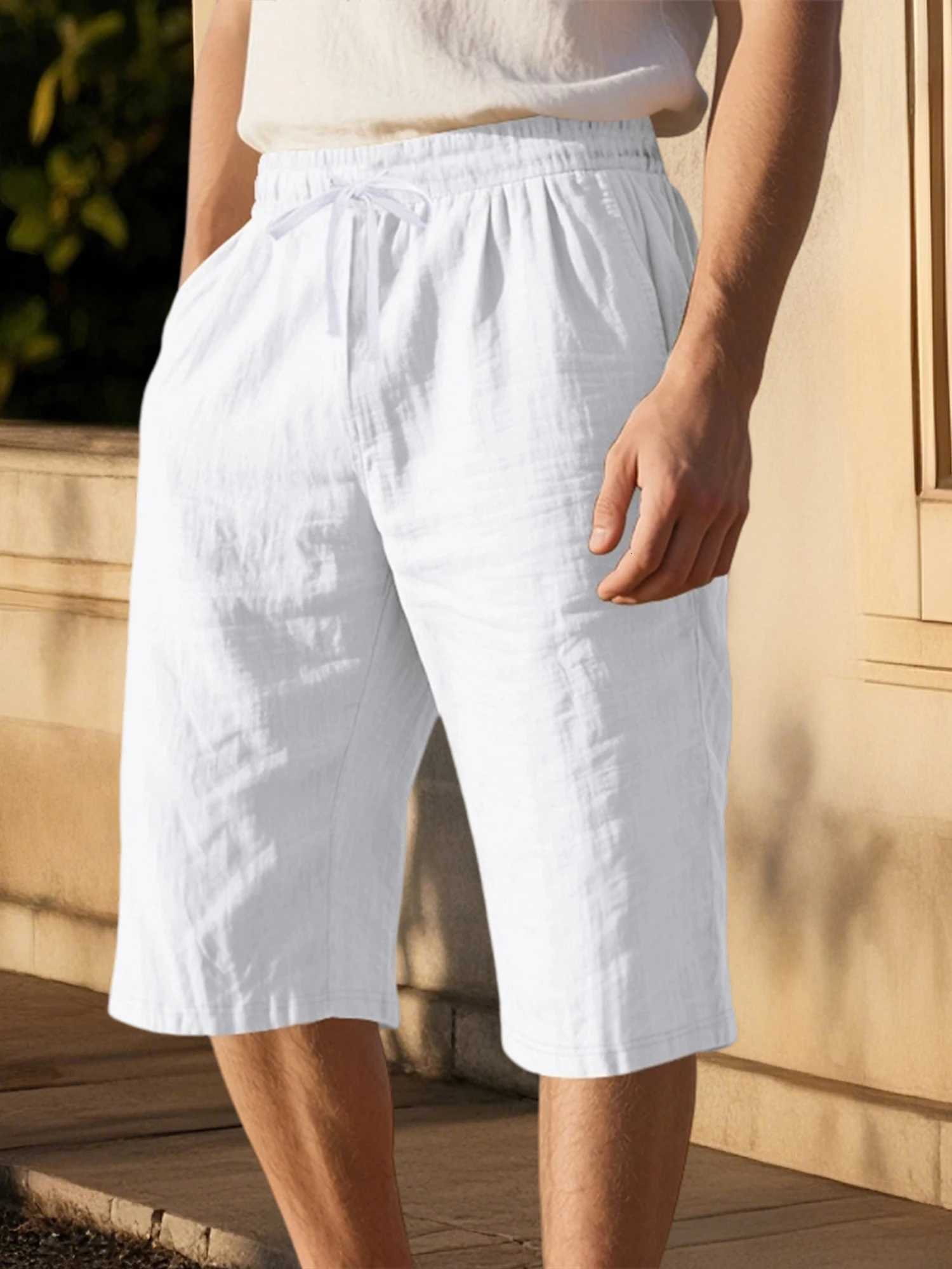 Men s Lightweight Quick Dry Beach Shorts with Elastic Waistband and Pockets Solid Color Swim Trunks for Summer Vacation W250724