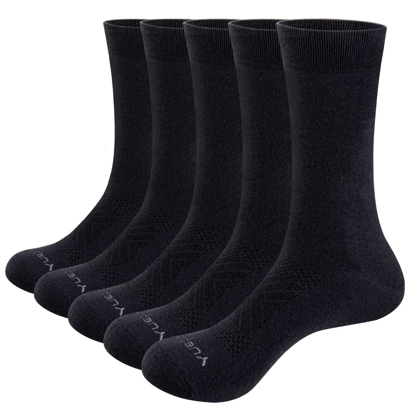 YUEDGE Mens Breathable Comfortable Thin Cotton Socks Classic Casual Mid Crew Calf Business Dress Socks For Size 37-46 X250725