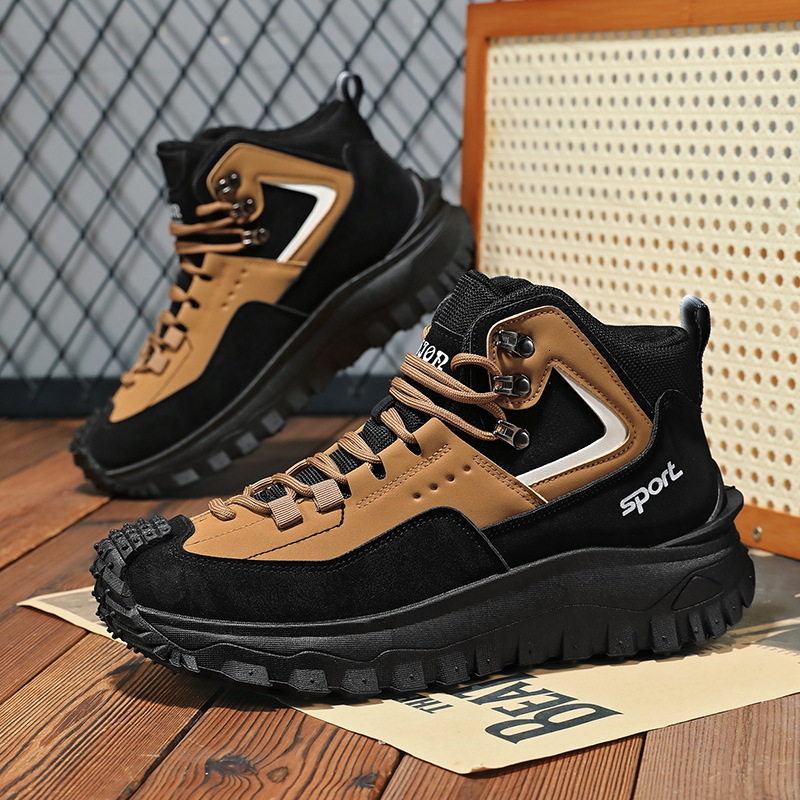 Large Size Versatile Hiking Non-Slip Wear-Resistant Outdoor Casual Trendy Men's Spring Korean Style Autumn Lightweight Dad Shoes ddmythur
