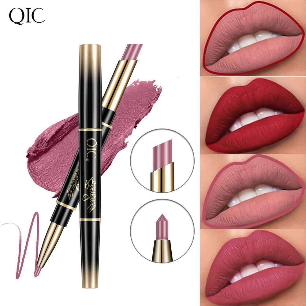 2 IN 1 Lip Liner Waterproof Matte Lipstick Pencil Sexy Red Long Lasting Lipliner Makeup Cosmetics X250725