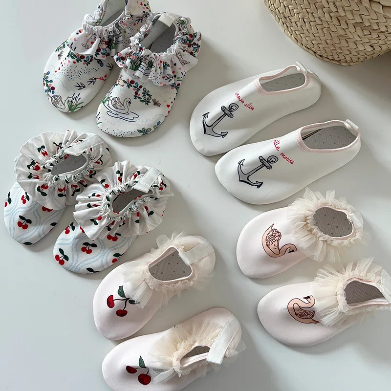 deer jonmi Summer Children Swimming Shoes Cartoon Printed Nonslip Boys Girls Beach Water Playground Shoes 250725