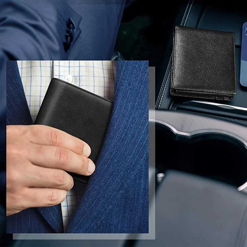 YATBEST Mens Wallet RFID Anti-Theft Brush Loose Leaf Three Fold Wallet Large Capacity With Zero Money Bag Bag Z250725