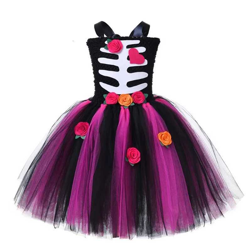 Scary Skeleton Halloween Costumes for Girls Kids Zombie Bride Fancy Dress Par Tutu Outfit Toddlers Children Cosplay Ball Gown Z250725