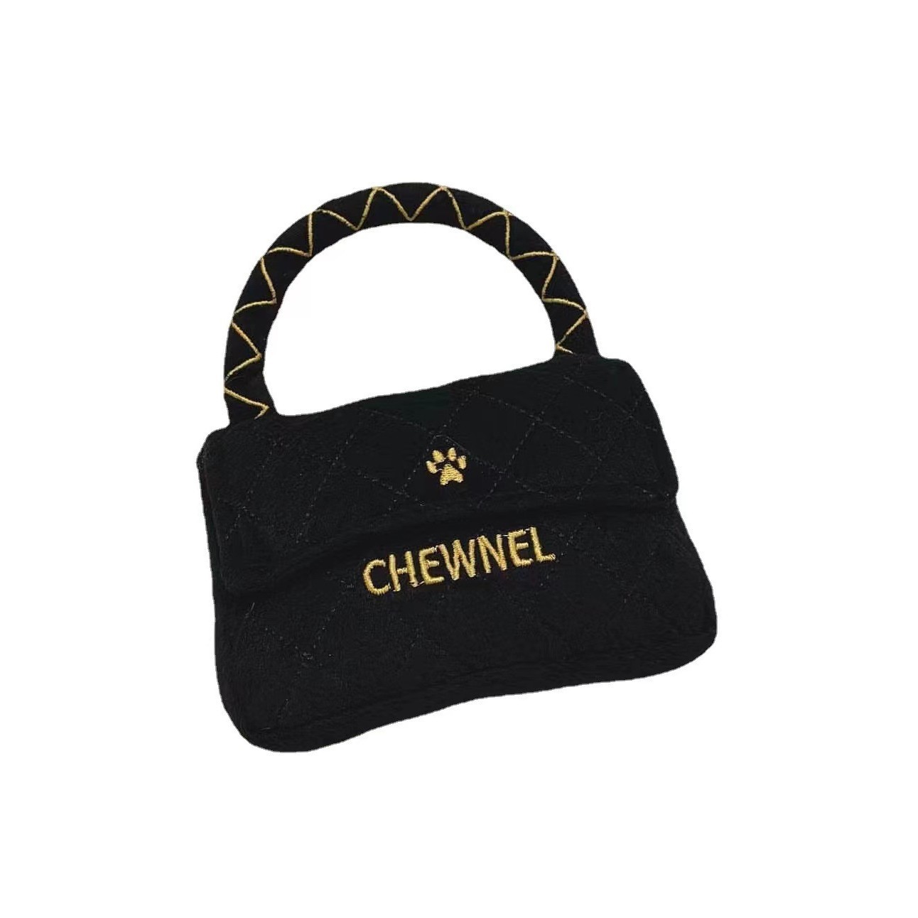 Luxury Pets Dogs Chew Toy: Squeaky Black & White Handbag Perfume Bottle Collection