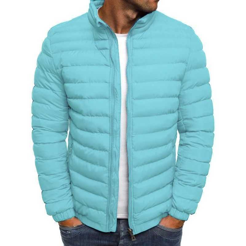 2025 Winter New Thick Men Warm Casual Mens Outerwear Coats Solid Stand Collar Male Windbreaker Cotton Padded Down Jacket X2507251