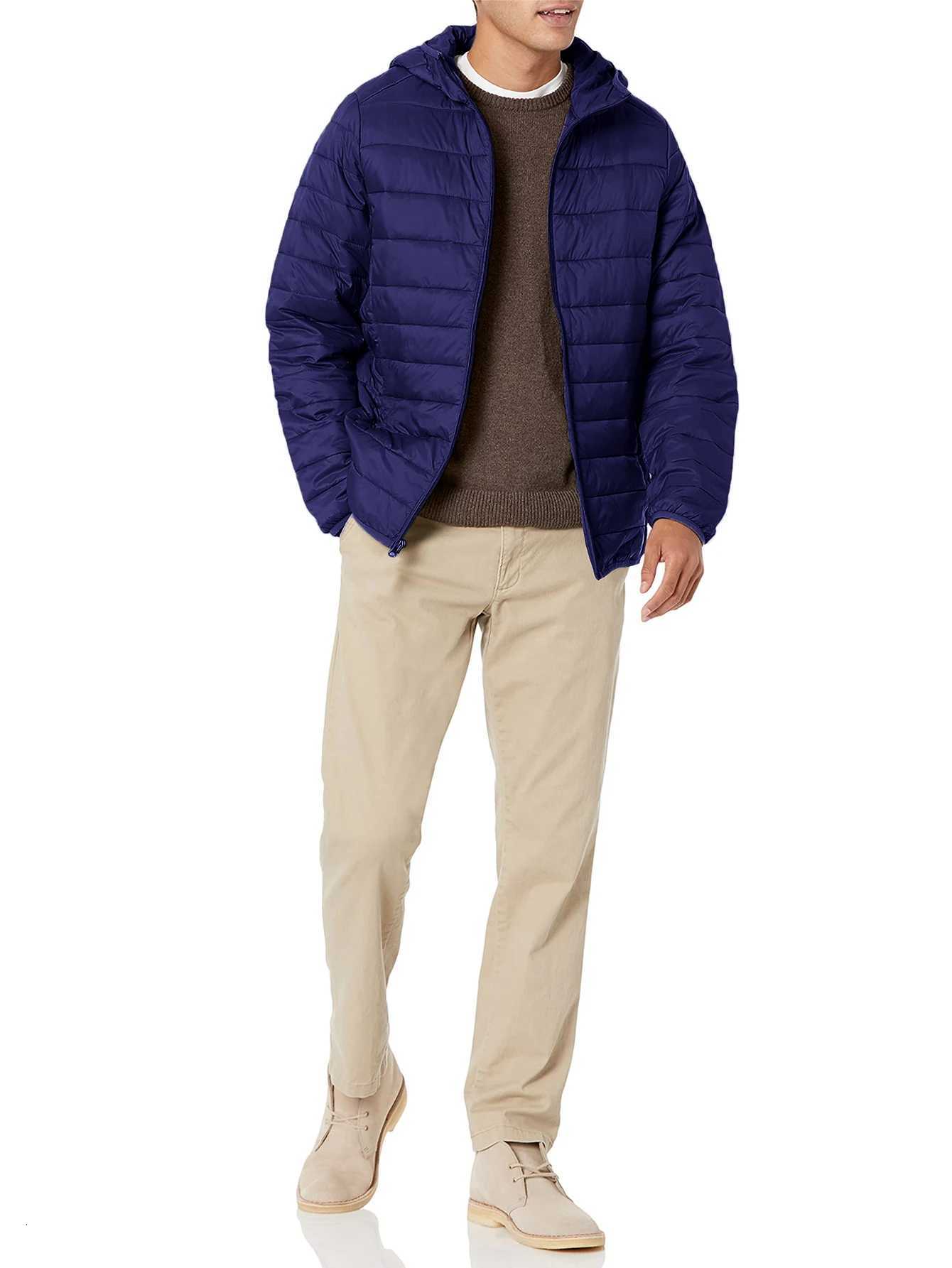 Mens Puffer Jackets Lightweight Puffer Winter Jacket with Hood Mens Down Jackets Mens Winter Coats for Travel Running Hiking X250725